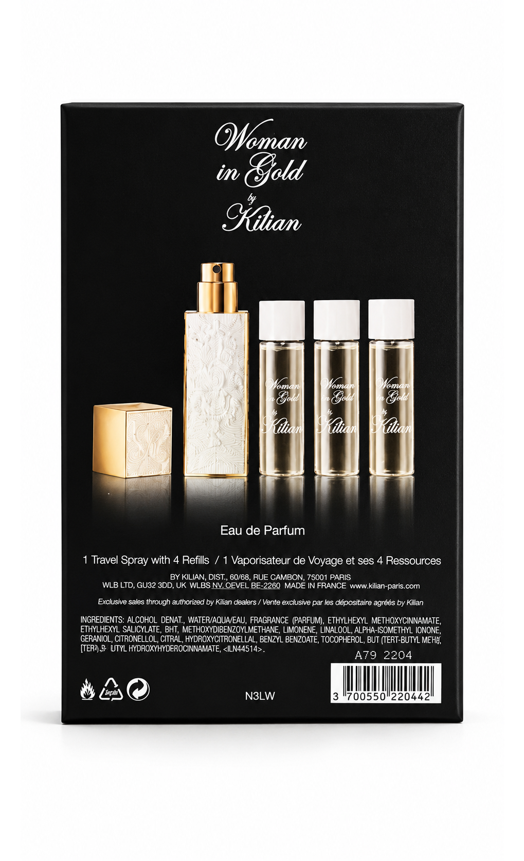 Kilian Woman in Gold Eau de Parfum Travel Set 4 x 7,5 ml