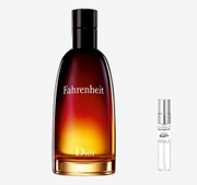 Dior - Fahrenheit Flakon und Probenflakon nebendran