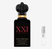 CLIVE CHRISTIAN - XXI: Art Deco - Blonde Amber Flakon und Probenflakon nebendran