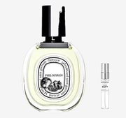 Diptyque - Philosykos Flakon und Probenflakon nebendran