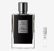 Kilian - Back to Black, Aphrodisiac Flakon und Probenflakon nebendran
