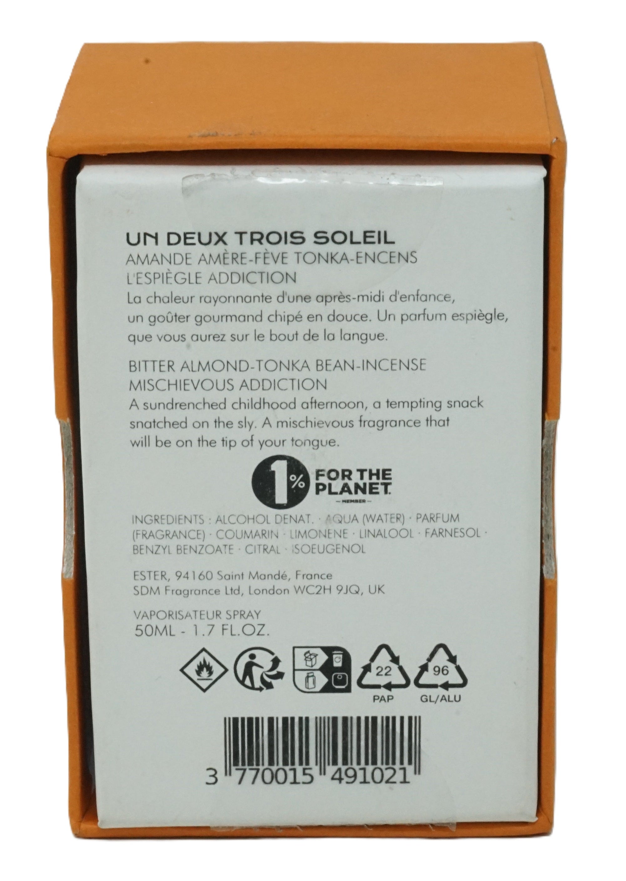 Bastille Un deux Trois Soleil Eau de Parfum Naturelle 50 ml