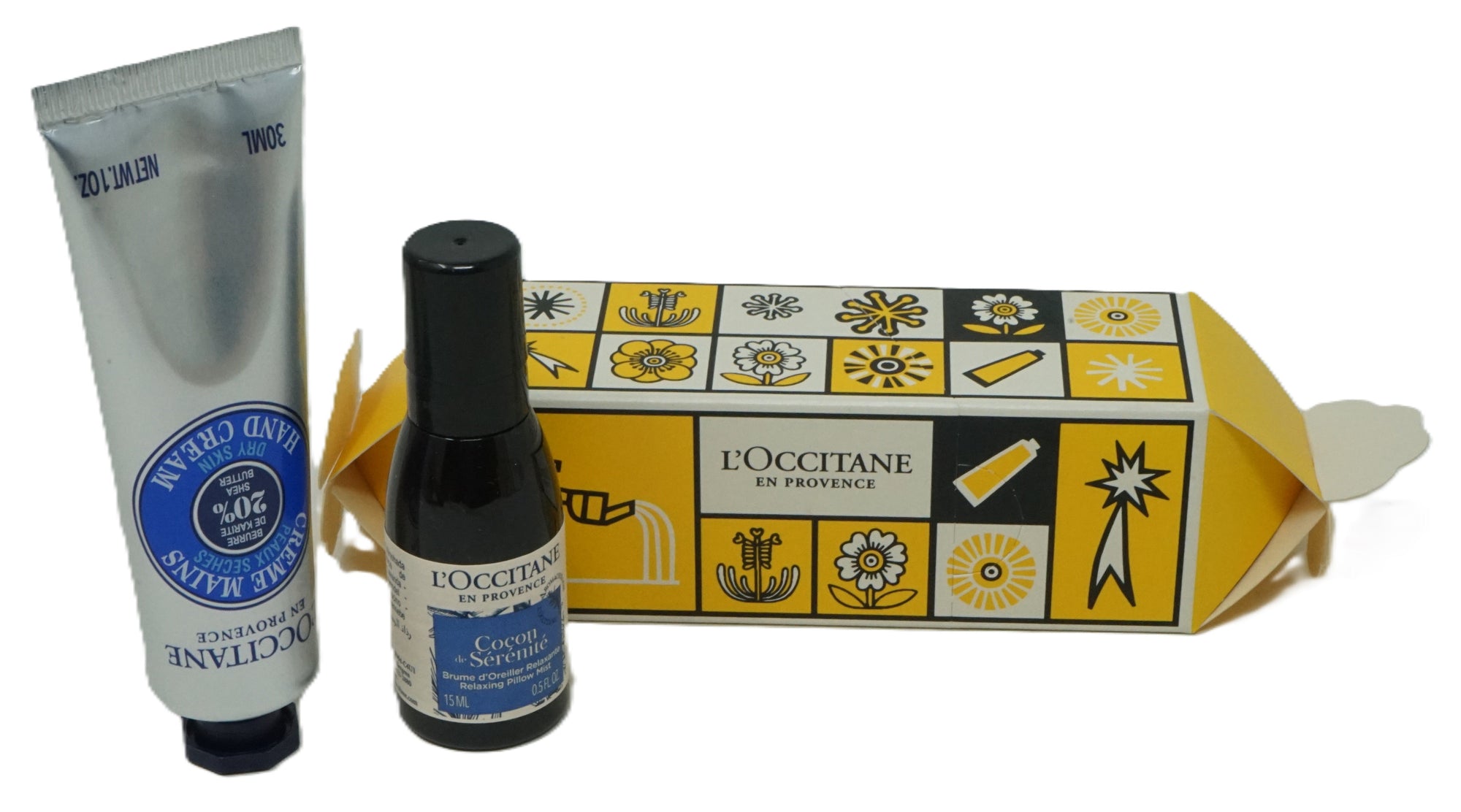 L’Occitane Cracker Pillow Mist 15ml + Hand Cream 30 ml