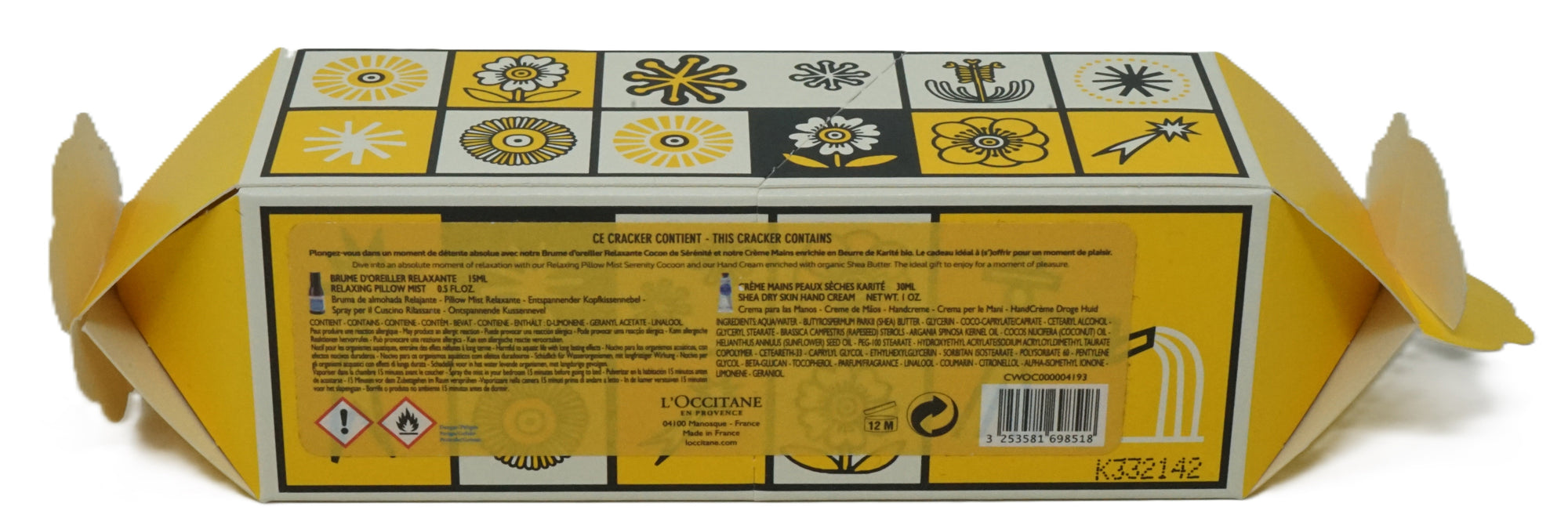 L’Occitane Cracker Pillow Mist 15ml + Hand Cream 30 ml