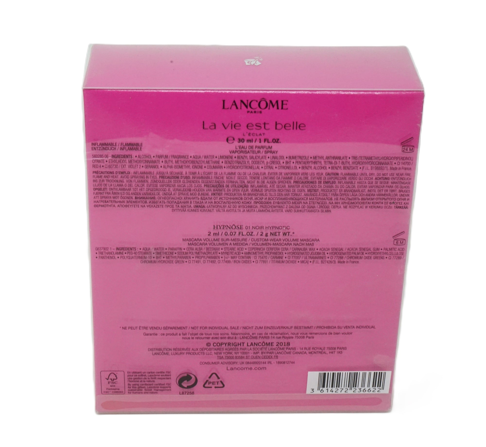 Lancome Paris La vie est belle L´éclat Parfum Spray 30 ml + Mascara 2 ml